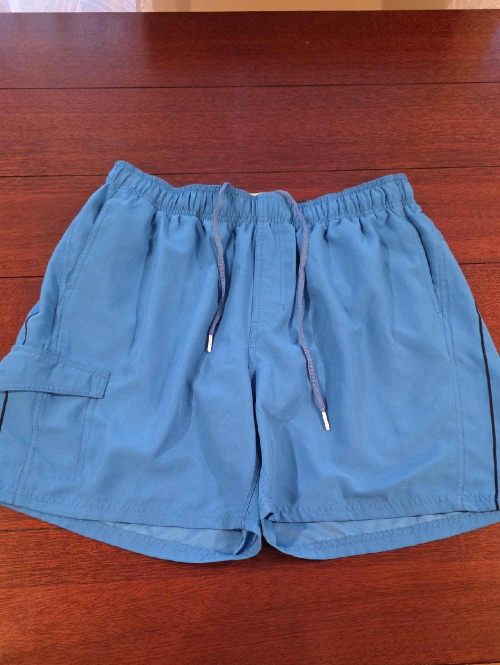 Nike Men's Blue Elastic-Waist Swim Shorts Size XL